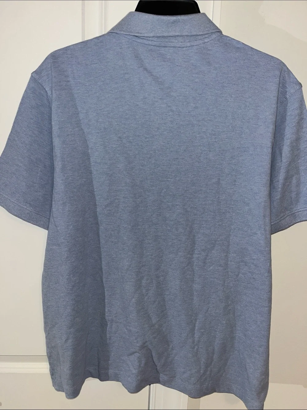 New BR Banana Republic Light UNC Blue Organic Slim Fit Pique Golf Polo shirt XL